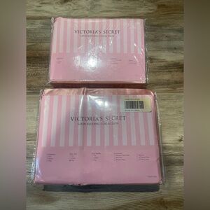 RARE Vintage Victoria’s Secret Satin Bedding King Sheet Set & Bedskirt Pink New
